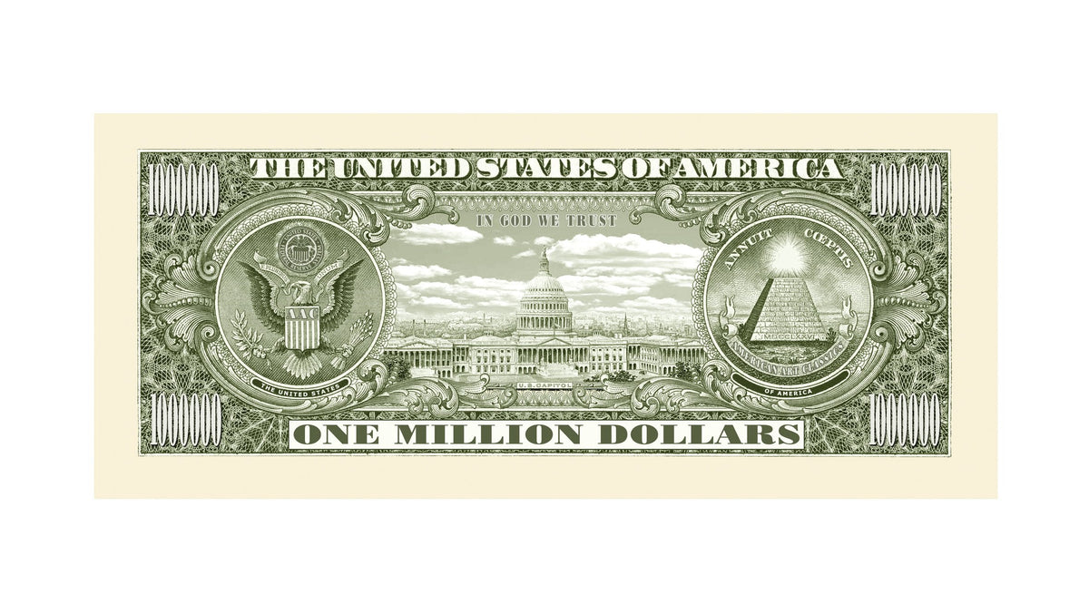 American Art Classics Pack of 50 Traditional Million Dollar Bills – Not Real Currency