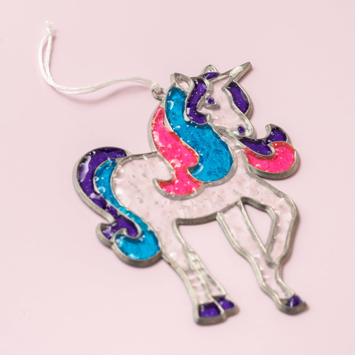 American Crafts Darice ColorBok Suncatcher Kit – Unicorn Frame, 5.5 in