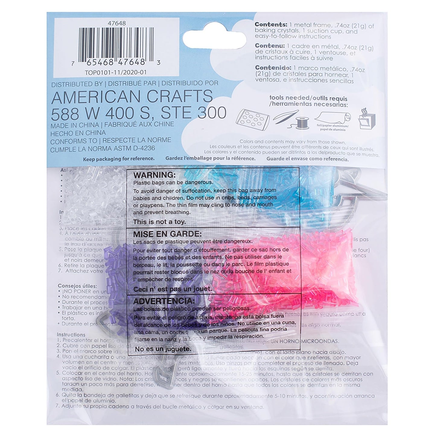 American Crafts Darice ColorBok Suncatcher Kit – Unicorn Frame, 5.5 in