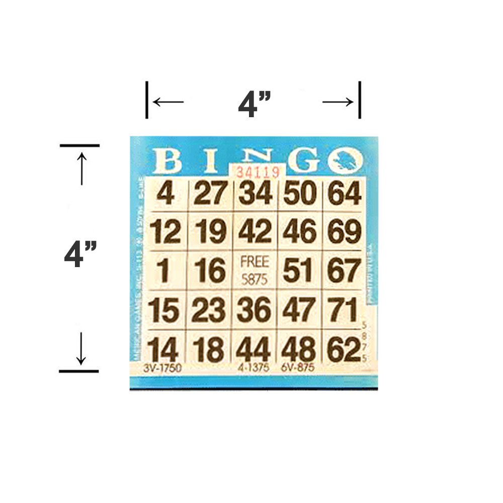 American Games Bingo Paper Cards – 1 Card x 10 Sheets, 100 Books of 10 Sheets