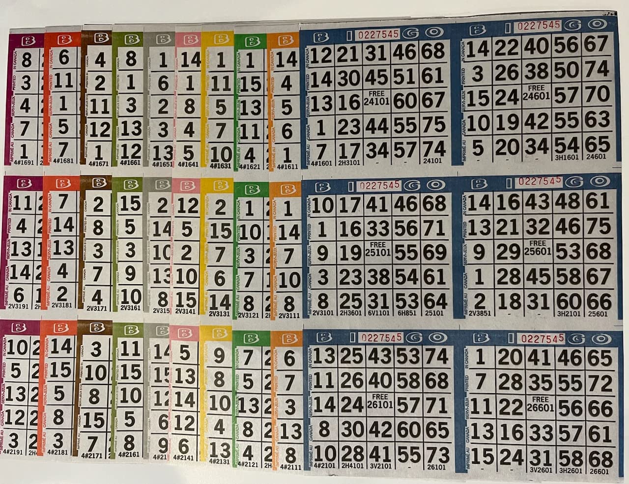 American Games Bingo Paper Cards – 6 Cards on 10-Up, 125 Books per Order