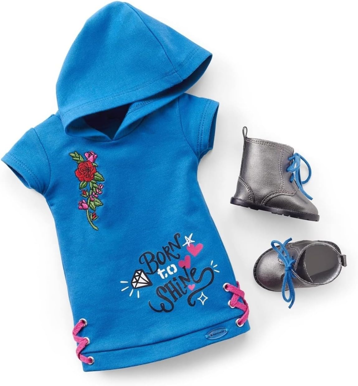 American Girl Truly Me 18-Inch Doll #90 – Blue Eyes, Long Blue Hair, Skater Dress + Book