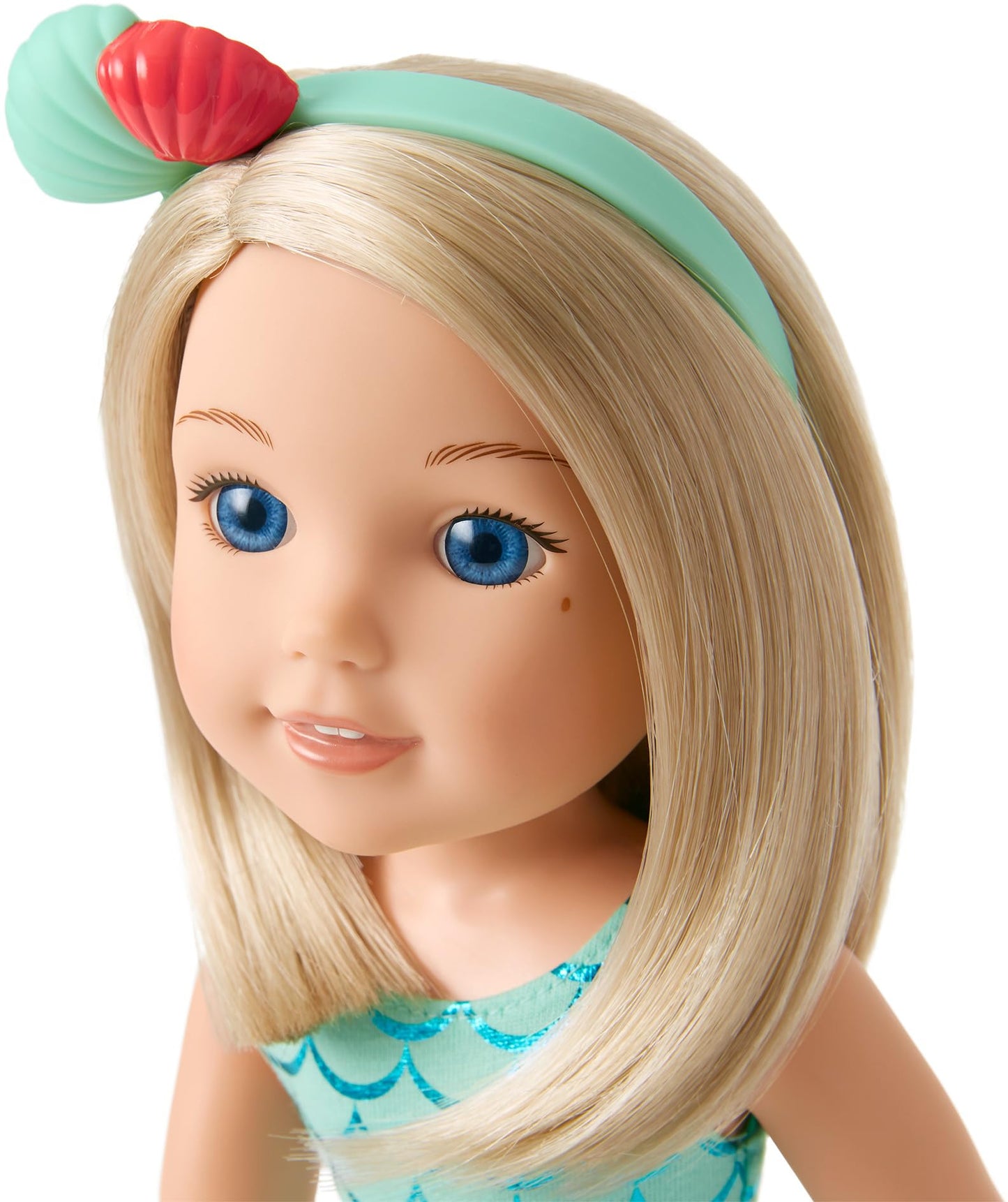 American Girl WellieWishers Camille Doll 14.5-Inch — Blue Leotard, Mermaid Skirt, Headband & Boots