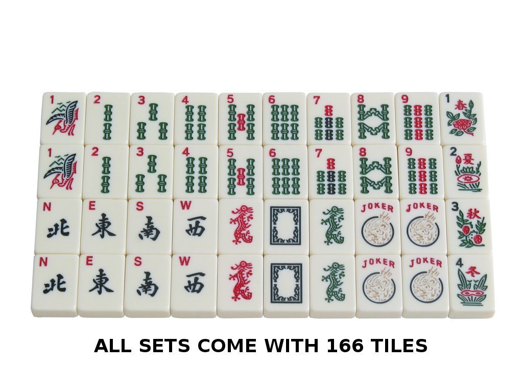 American Mah Jong Set – 166 Ivory Tiles, 4-in-1 Rack, Black Aluminum Case | American-Wholesaler Inc.