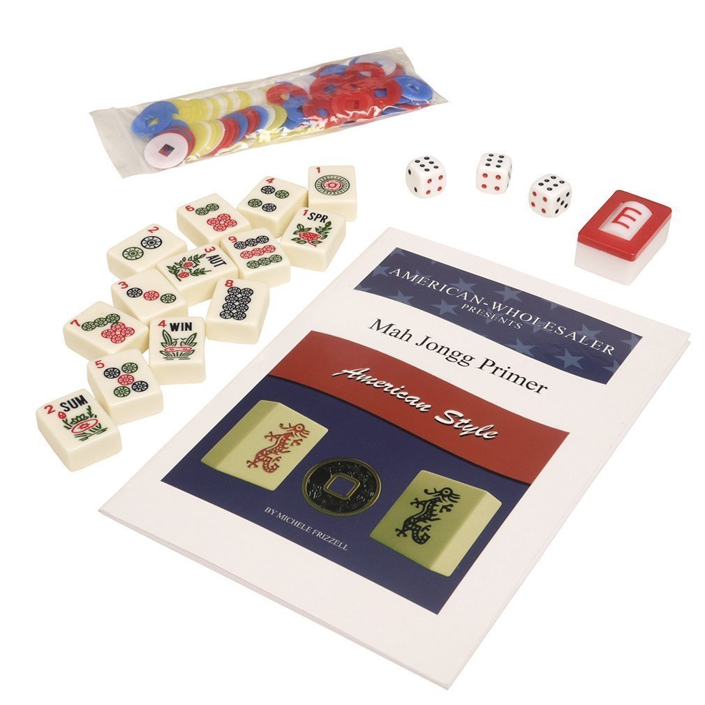 American Mah Jong Set – 166 Ivory Tiles, 4-in-1 Rack, Black Aluminum Case | American-Wholesaler Inc.