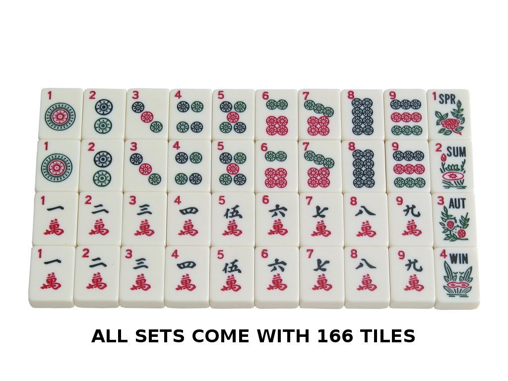 American Mah Jong Set – 166 Ivory Tiles, 4-in-1 Rack, Black Aluminum Case | American-Wholesaler Inc.