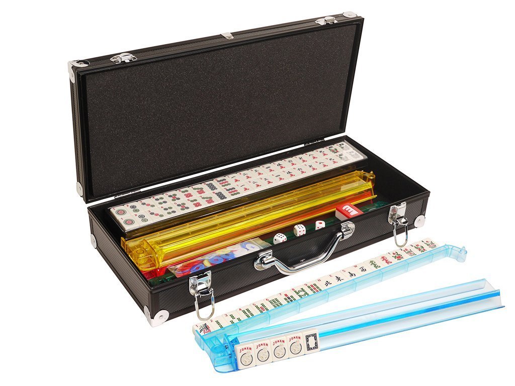 American Mah Jong Set – 166 Ivory Tiles, 4-in-1 Rack, Black Aluminum Case | American-Wholesaler Inc.