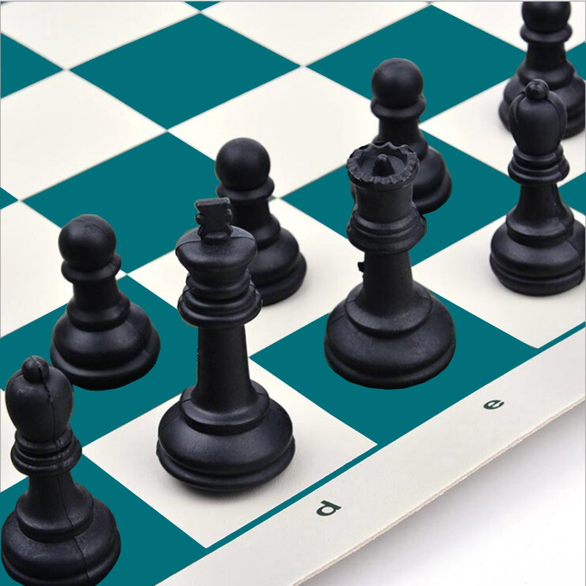 Amerous Chess Set 17x17 Roll-Up Travel Chess — Portable for Beginners & Kids