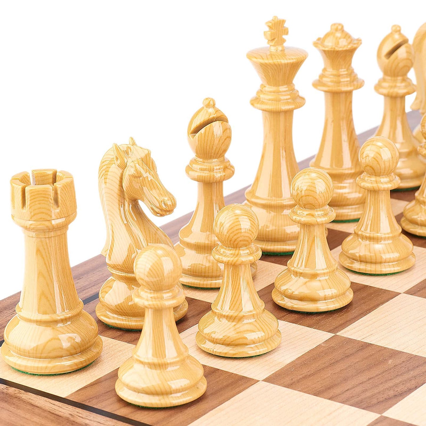 AMEROUS High Polymer Weighted Chess Pieces – 4.25" King, 2 Extra Queens | Gift Package | 34-Piece Tournament Set (Chess Pieces Only)
