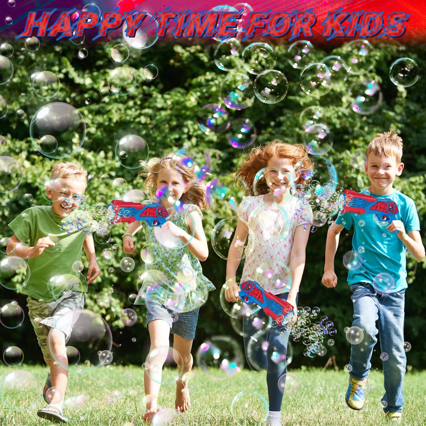 Amiabling Spider-Bubble Gun for Kids – 12 Nozzles, 10,000+ Bubbles/Min, Outdoor Toy