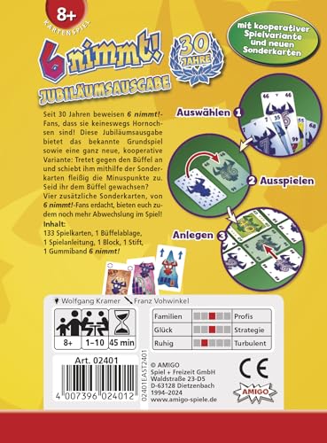 AMIGO 6 Nimmt! 30 Years Edition - Anniversary Card Game for 2-10 Players