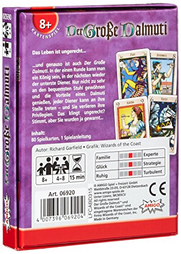 AMIGO 6920 The Great Dalmuti Card Game – Quick Round Social Card Game for 4–8 Players