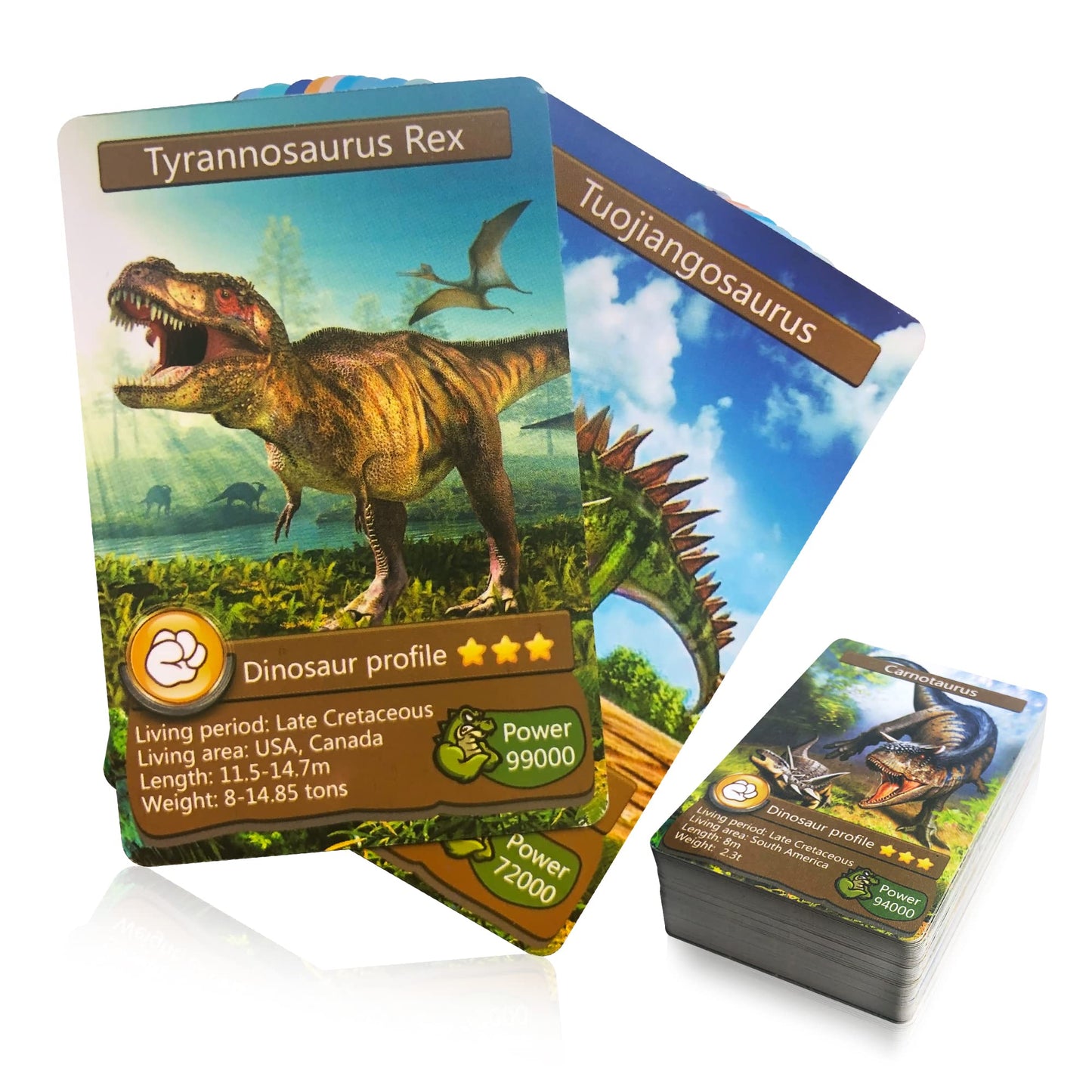 AMINFUN 55PCS Dinosaur Learning Recognition Flash Cards – Educational Dino Cards for Kids