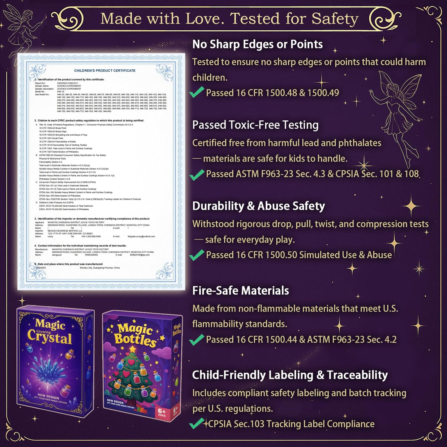 AMIZEY Potion Kits for Kids – 20 Bottles with Magic Growing Crystal (Ages 6–12)