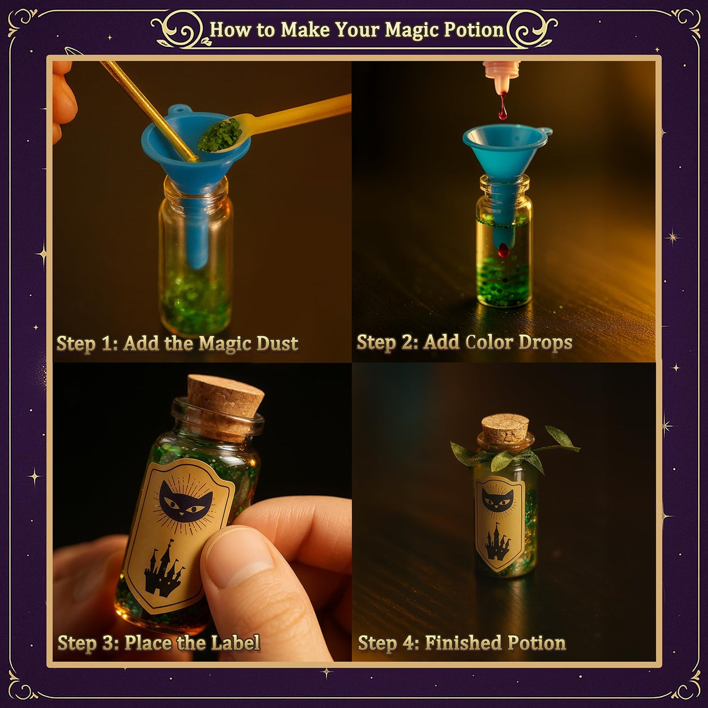 AMIZEY Potion Kits for Kids – 20 Bottles with Magic Growing Crystal (Ages 6–12)