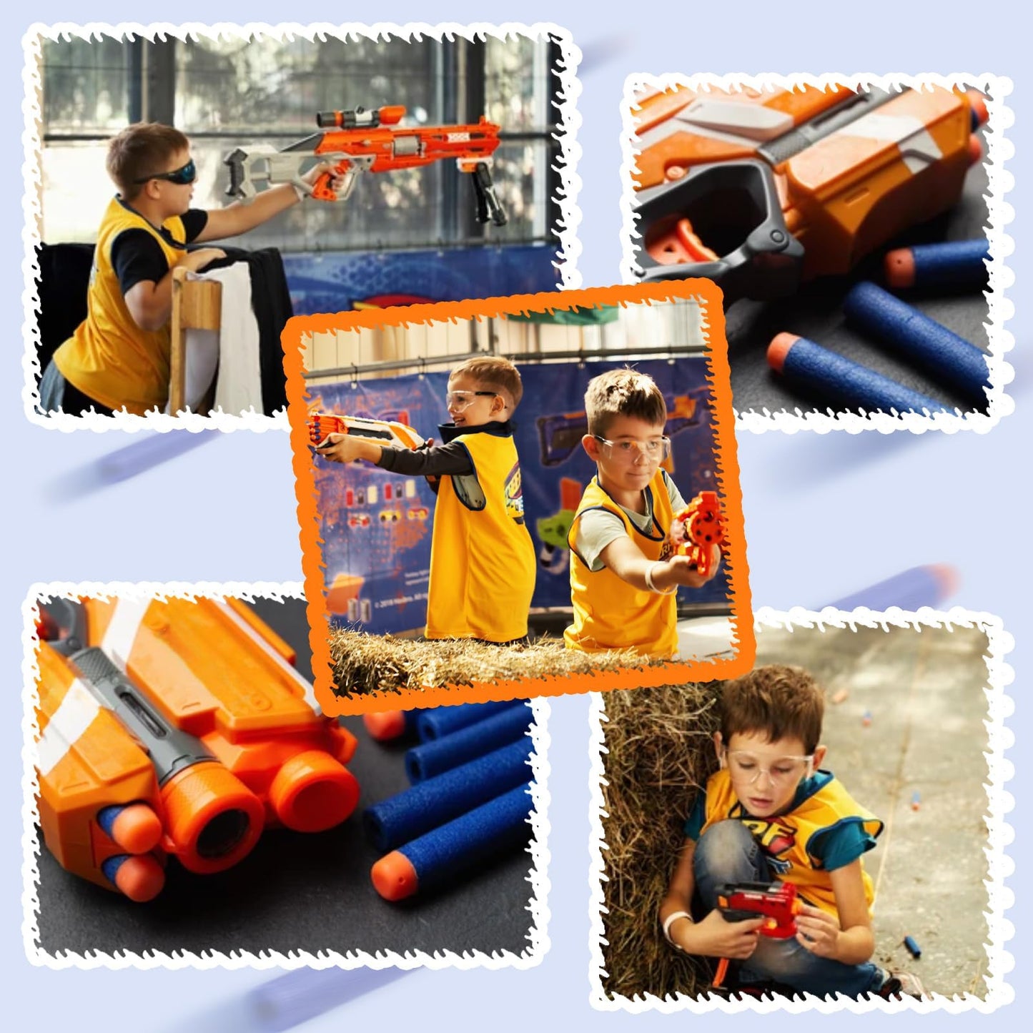 AMOSTING Refill Darts 100pcs for Nerf Elite 2.0 – DinoSquad Foam Darts Blue