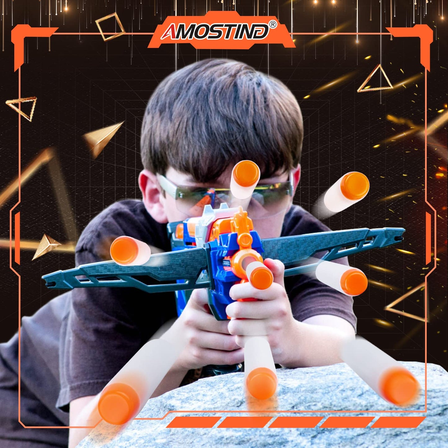 AMOSTING 100Pcs Glow Darts for Nerf Elite 2.0 – Refill Pack