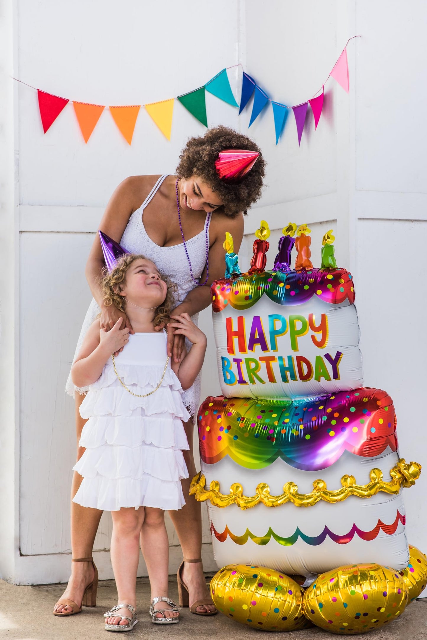 Amscan Anagram 4244911 Birthday Cake Airloonz Balloon – 53-Inch Foil Mylar, Multicolor, Pack of 1