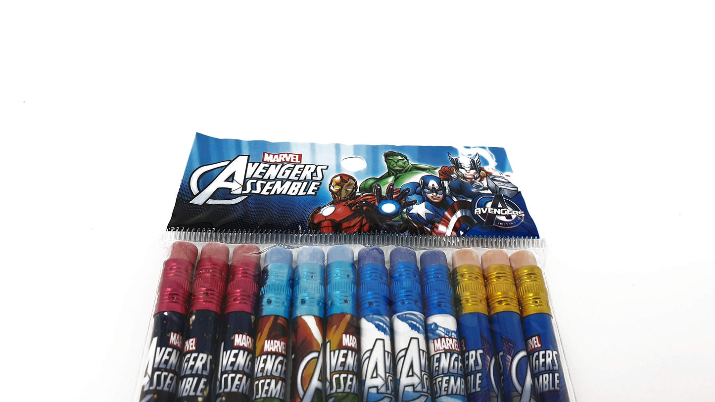 Amscan Avengers Pencils 12-Piece Multicolor Set 2 Pack