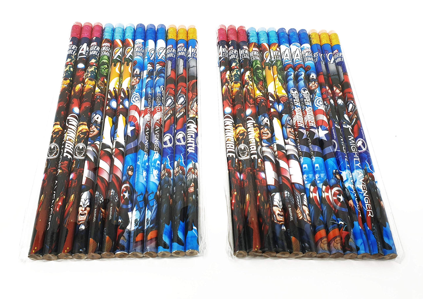 Amscan Avengers Pencils 12-Piece Multicolor Set 2 Pack