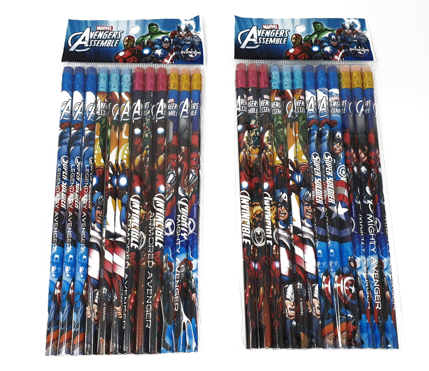Amscan Avengers Pencils 12-Piece Multicolor Set 2 Pack