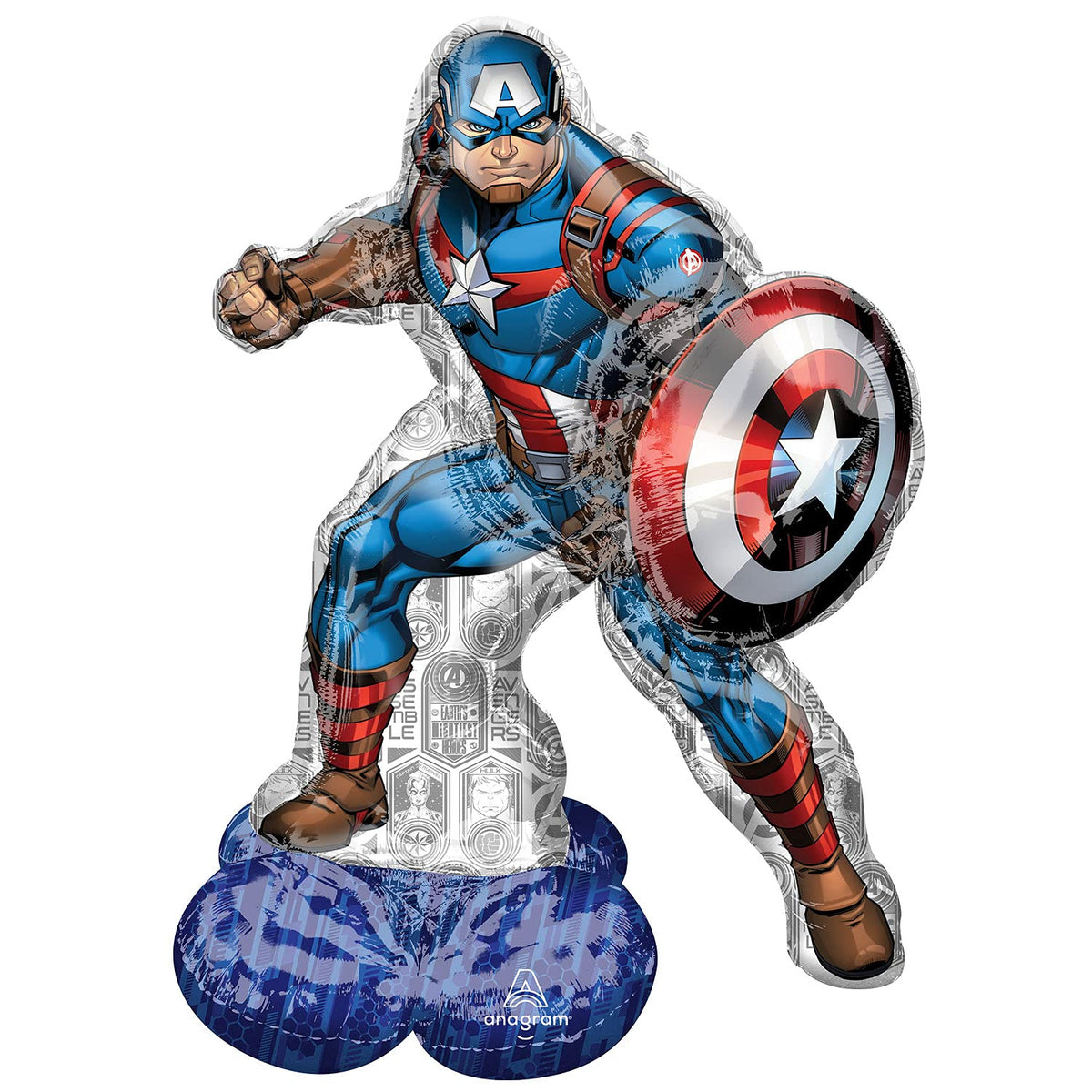 Captain America Airloonz Balloon – 58in Standing Foil Balloon | Amscan