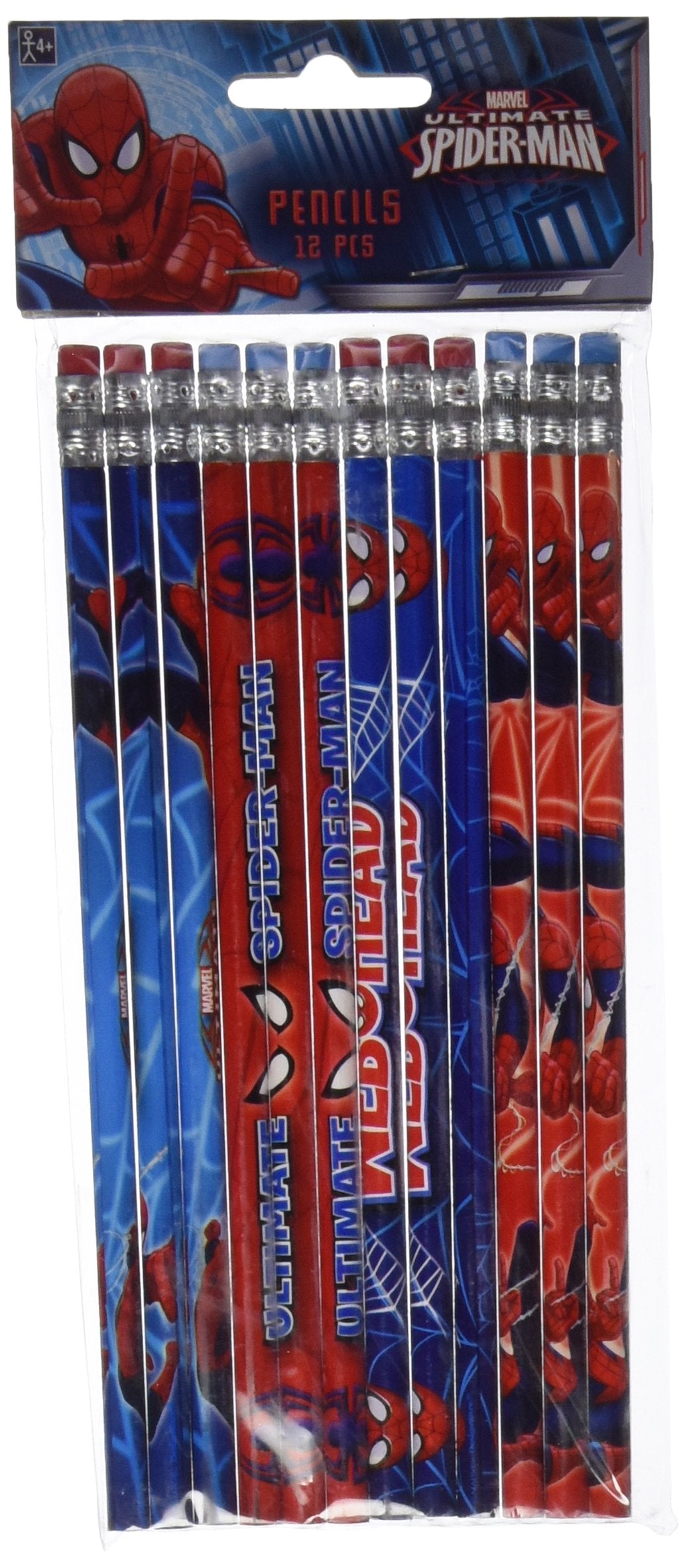 Amscan 12-Piece Spider-Man Pencils – Multicolored Party Favors