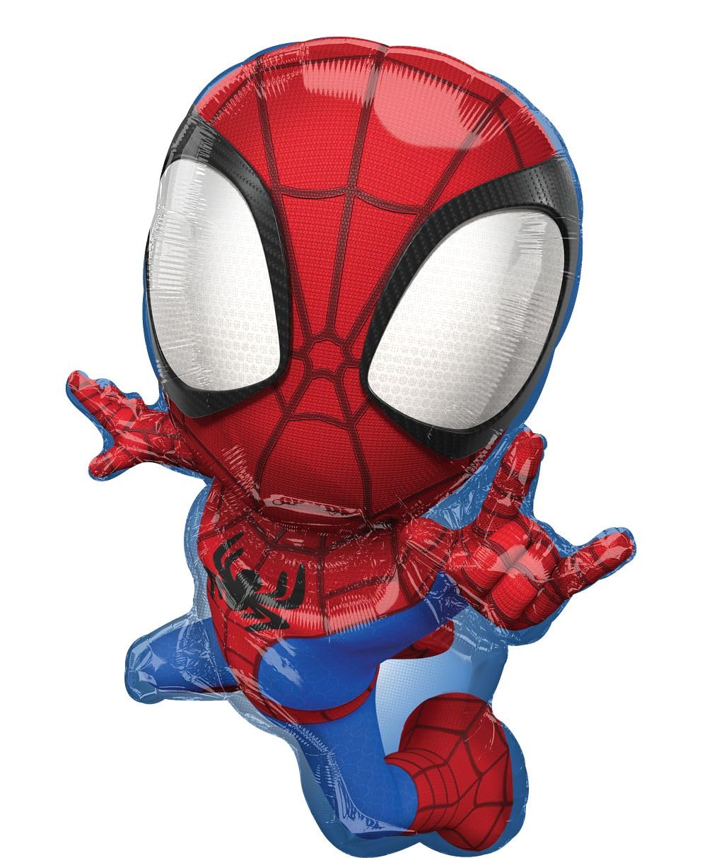 Amscan 29in Spidey & His Amazing Friends Foil Balloon - Red | Superhero Party Decor