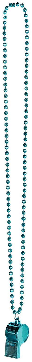 Amscan Whistle on Chain Necklace – Turquoise, 36-Inch – Party Accessories