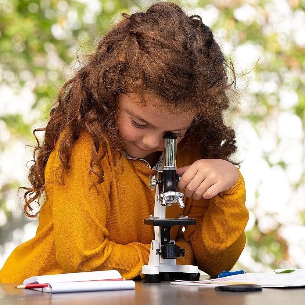 AmScope M30-ABS-KT2-W 120X-1200X 52-Piece Beginner Microscope Kit | LED Light & Carrying Case
