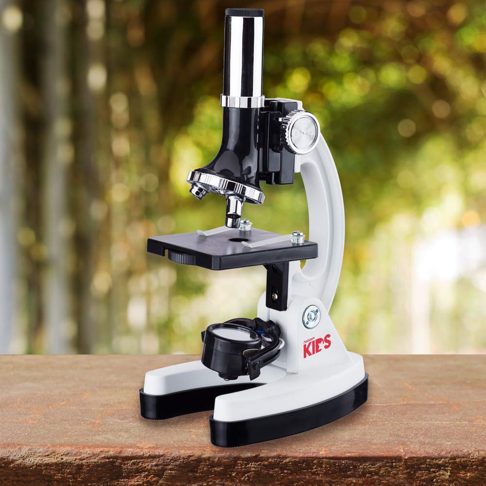 AmScope M30-ABS-KT2-W-WM 1200X Kids Microscope Kit – 52-Piece Set with LED Light, Case & Slides