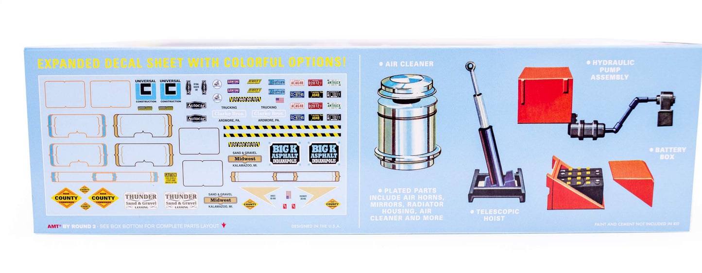 AMT Autocar Dump Truck Model Kit - 1/25 Scale Vintage Vehicle for Builders