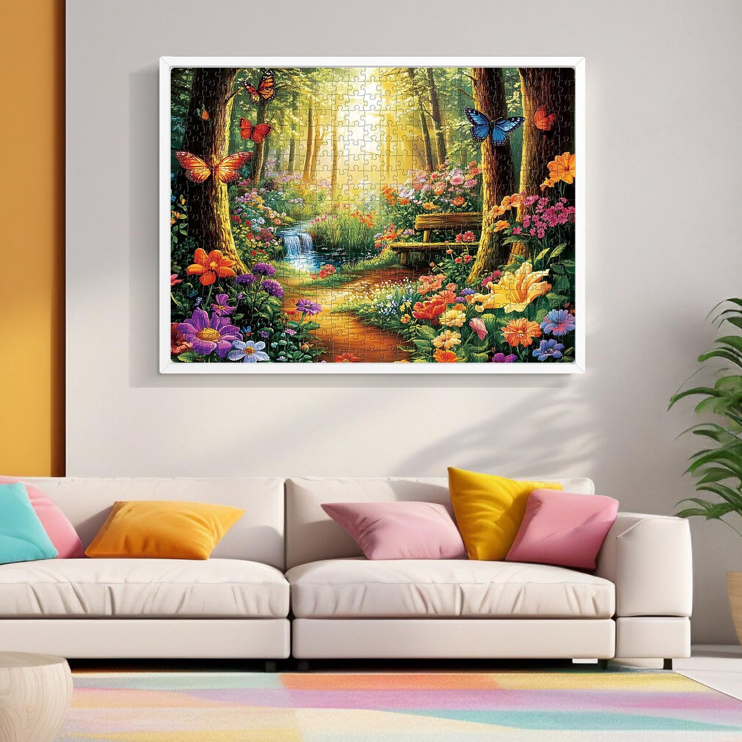 Amusding 500 Piece Forest Butterfly Puzzle for Adults — Challenging Yet Relaxing Family Activity