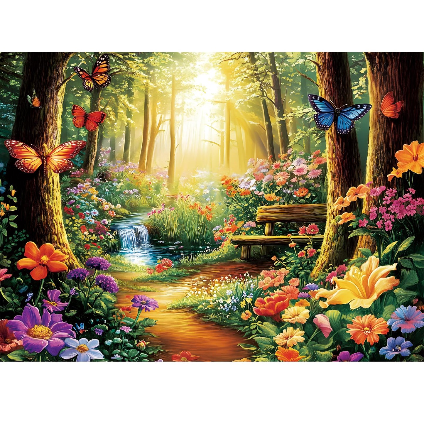 Amusding 500 Piece Forest Butterfly Puzzle for Adults — Challenging Yet Relaxing Family Activity