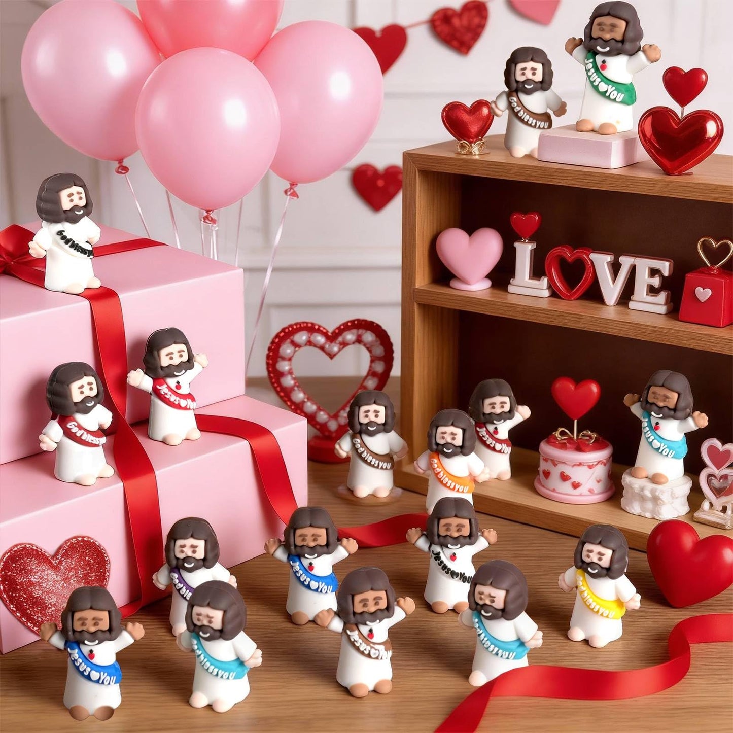 AMZFAVOR 200pcs Little Jesus Figures – Multicolor Mini PVC Figurines for Easter & Sunday School