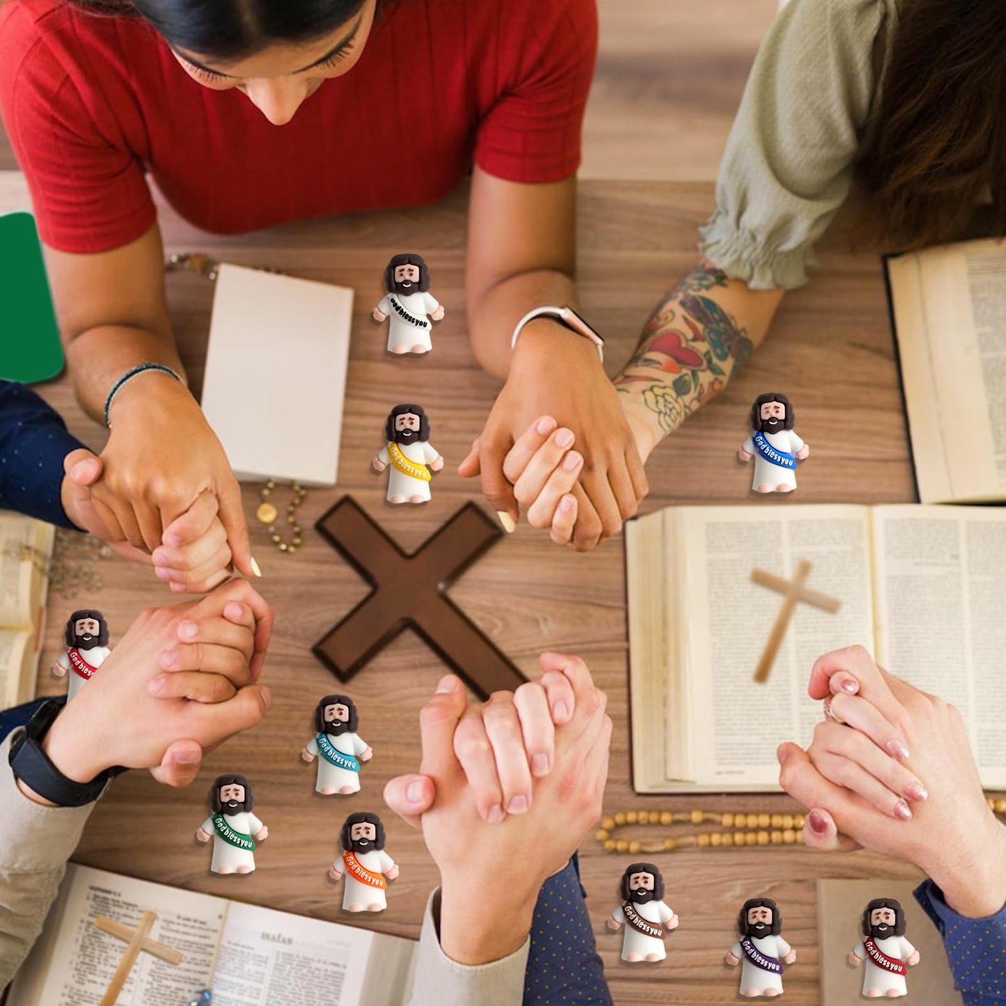 AMZFAVOR 200pcs Little Jesus Figures – Multicolor Mini PVC Figurines for Easter & Sunday School