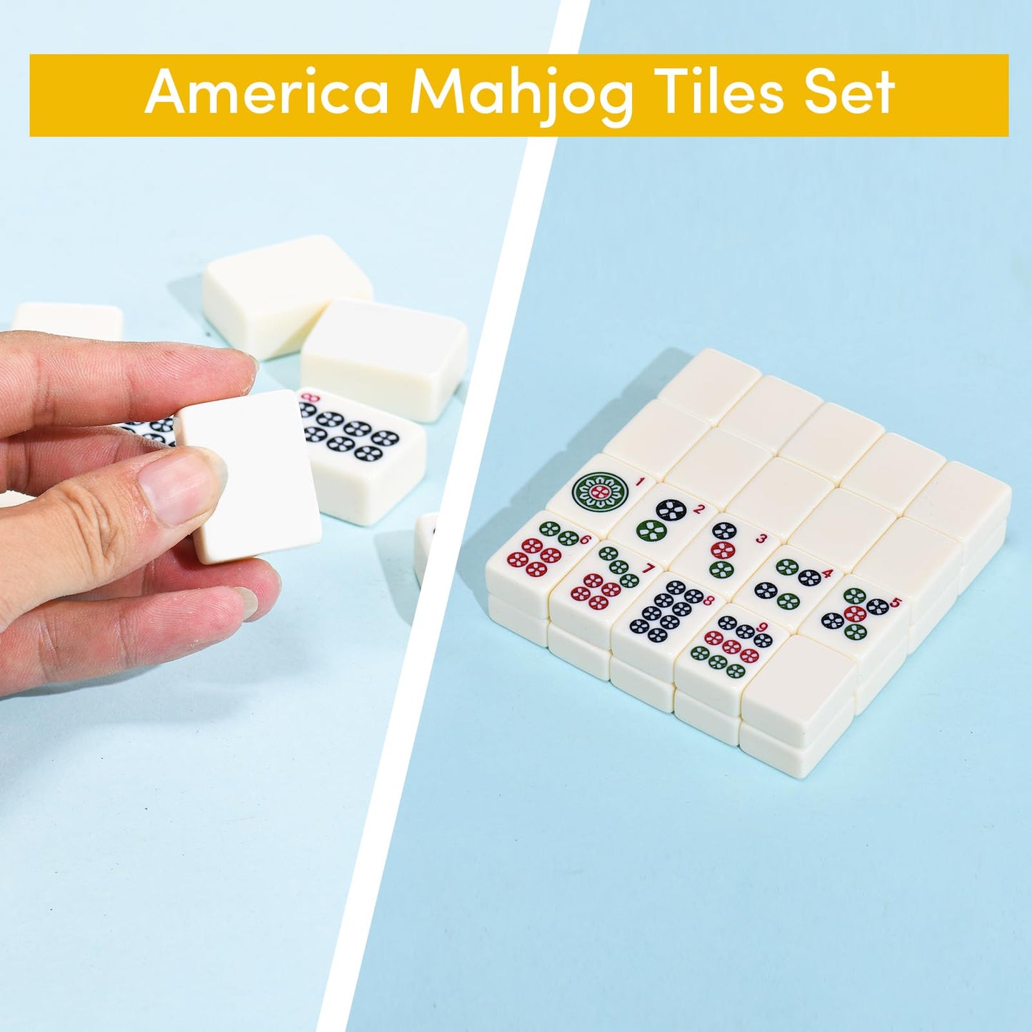ANABIUP American Mahjong 166-Tile Creamy White Set — Complete Game
