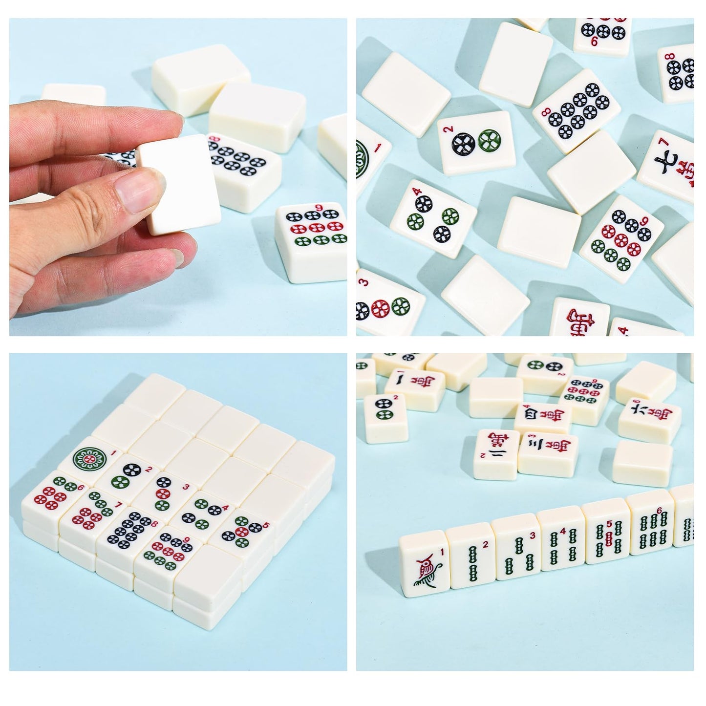 ANABIUP American Mahjong 166-Tile Creamy White Set — Complete Game