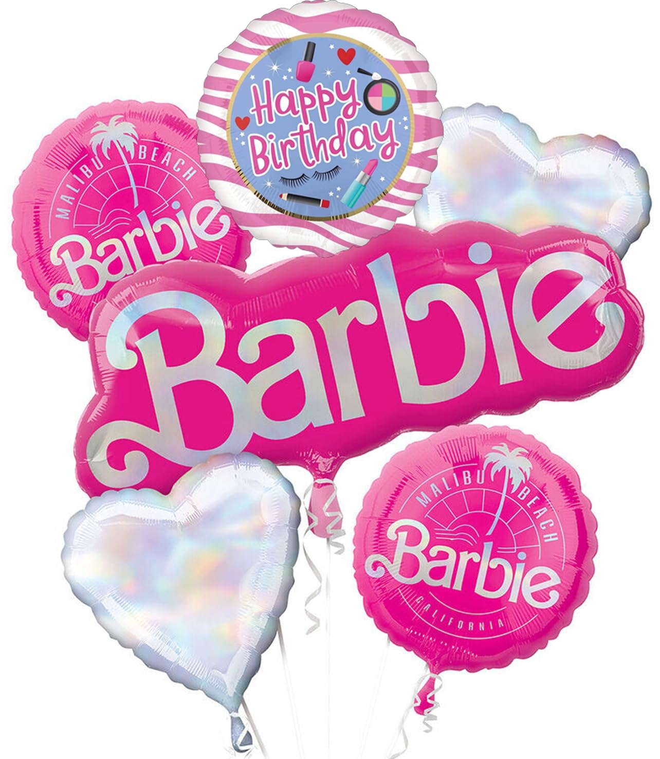 Anagram California Dreaming Birthday Balloon Bouquet – 5-Piece Foil & Helium Decor | BQ_4119