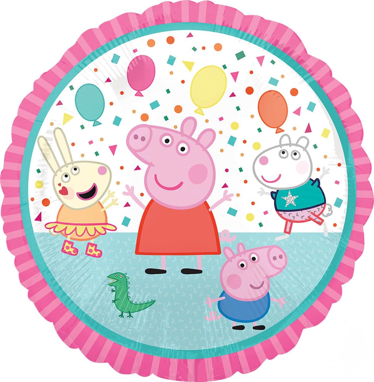Anagram Peppa & George 3rd Birthday Balloon Bouquet BQ_4283 | 32-inch Peppa, 24-inch George