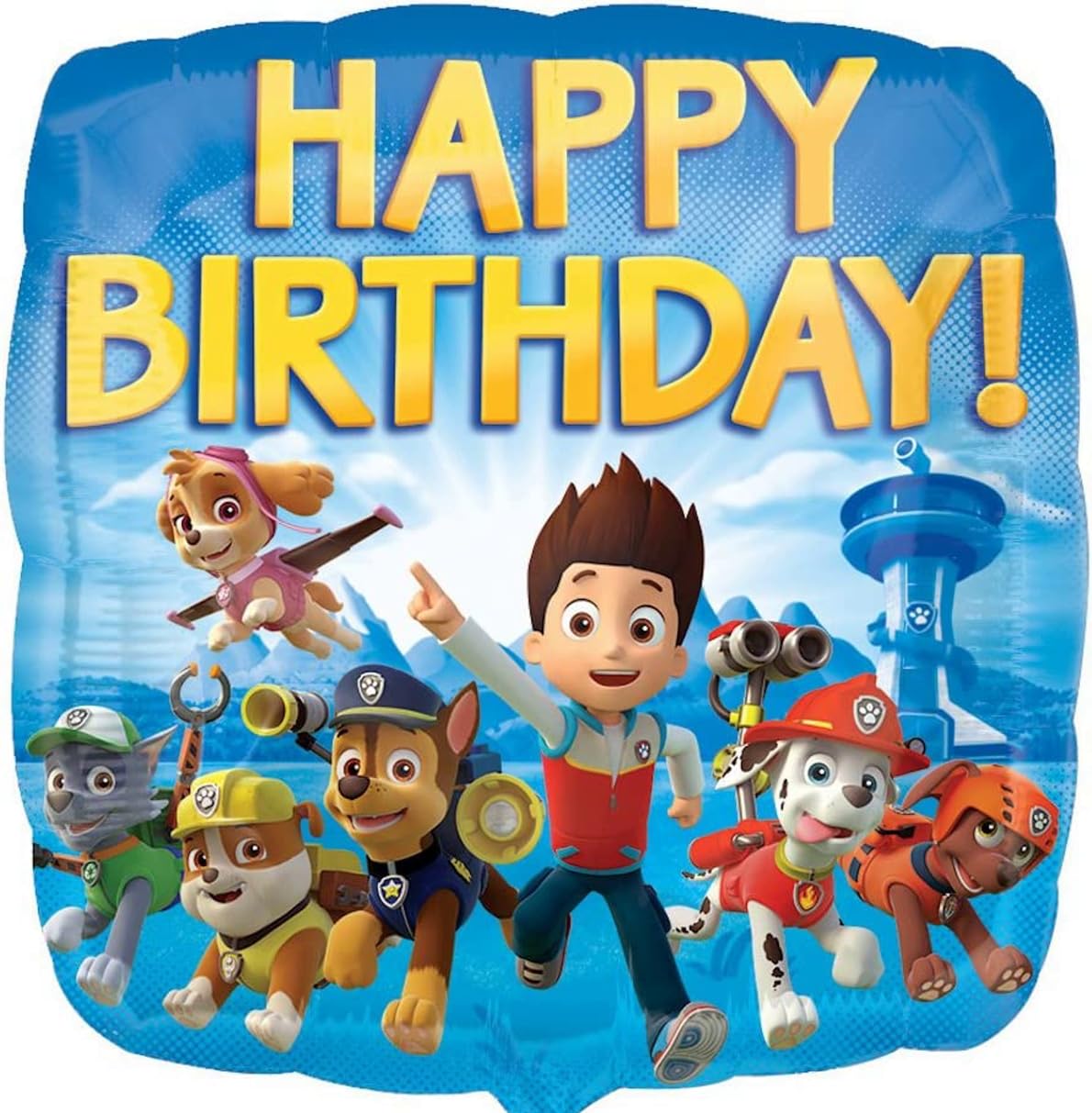 Anagram Paw Pups Balloon Bouquet – Chase, Rubble & Marshall Birthday Decorations
