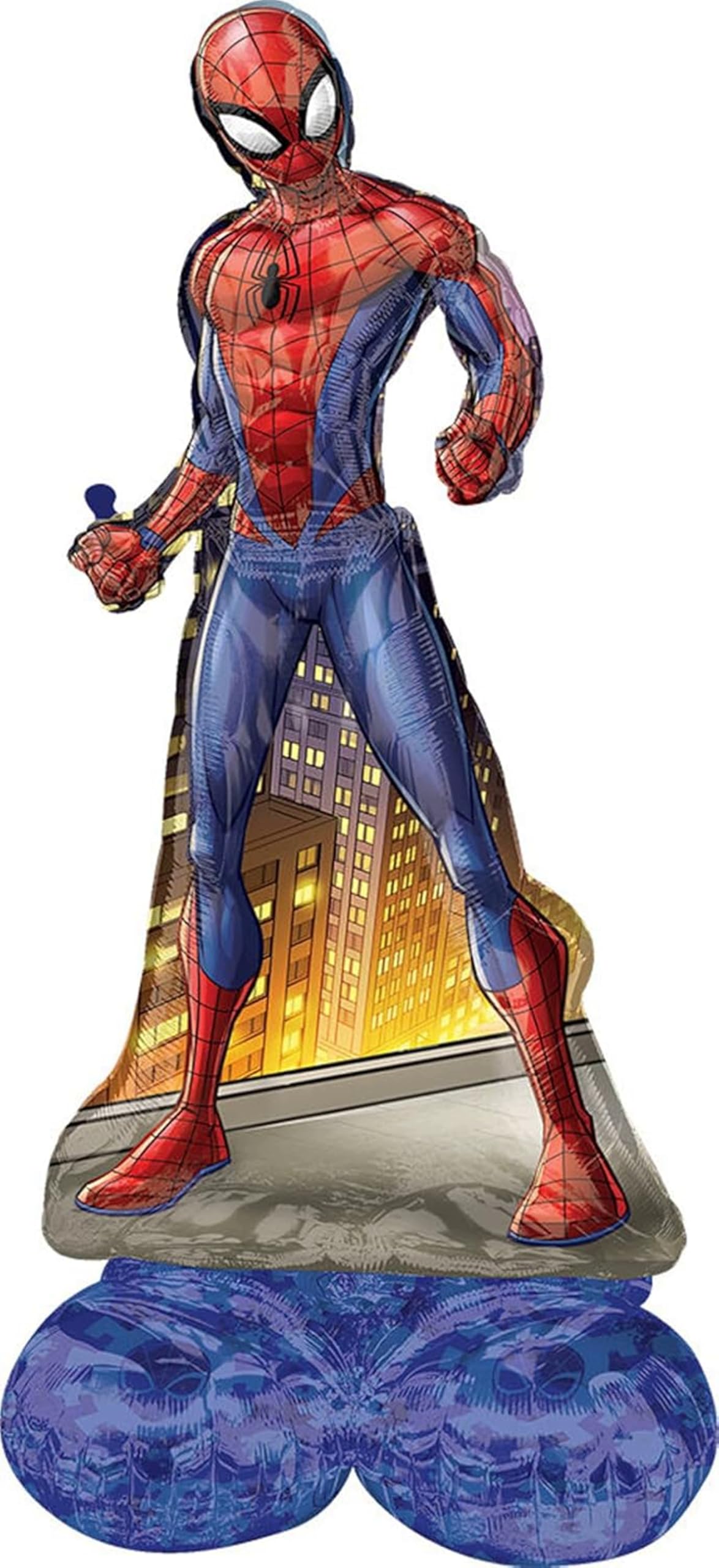 Anagram Spiderman 54-Inch Airloonz Balloon — No Helium Needed, Easy Upright Centerpiece