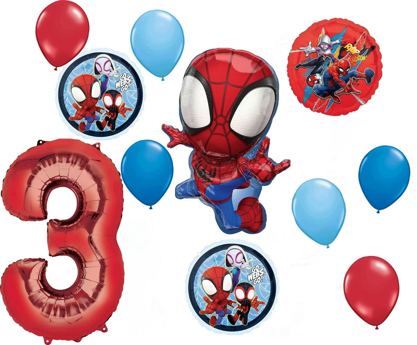 Spidey and His Amazing Friends 11pc Balloon Bouquet — Anagram Licensed Party Supplies