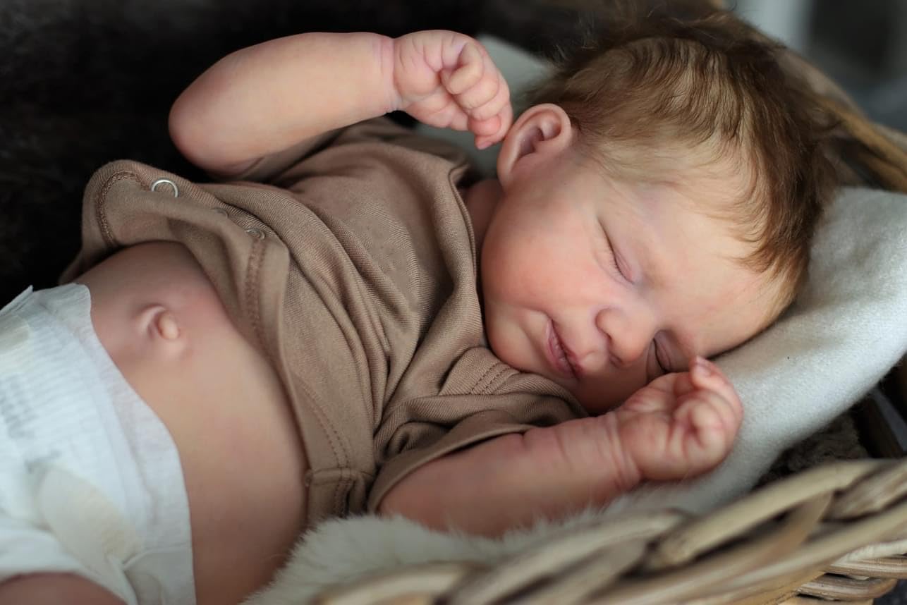Anano 18-inch Silicone Full Body Reborn Baby Doll – Realistic Boy, Lifelike 45 cm