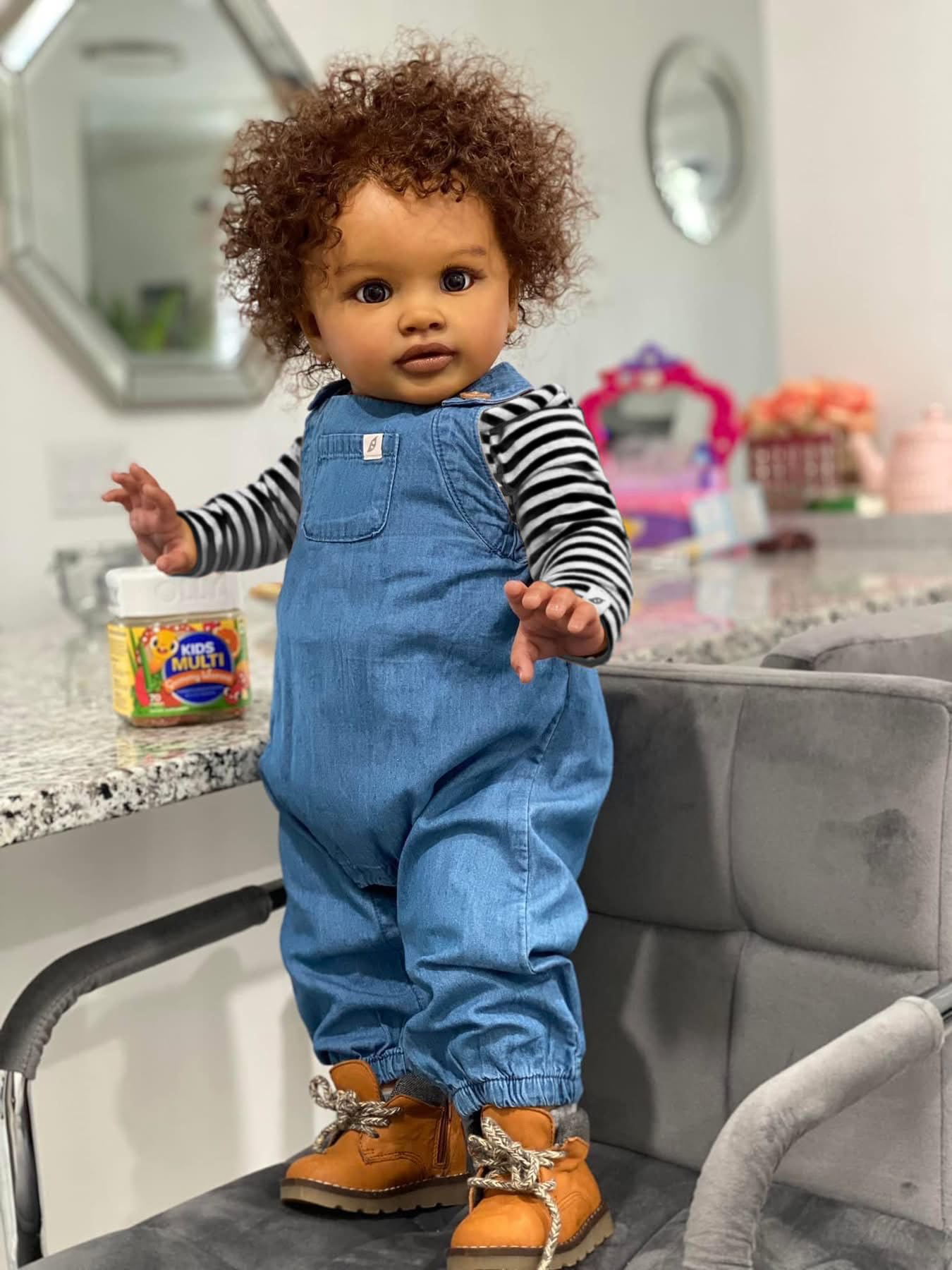 Anano Giant 26" Black Biracial Reborn Baby Boy Doll – Realistic Silicone Reborn Toddler