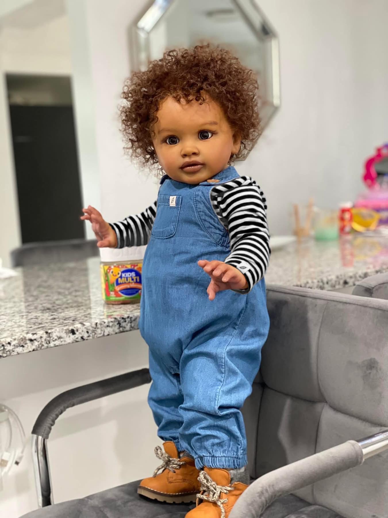 Anano Giant 26" Black Biracial Reborn Baby Boy Doll – Realistic Silicone Reborn Toddler