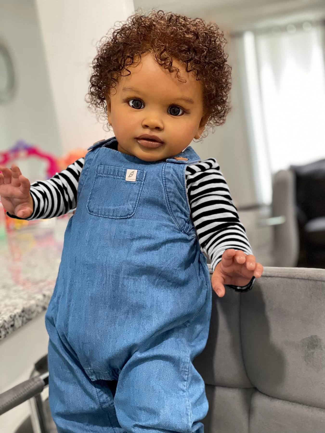 Anano Giant 26" Black Biracial Reborn Baby Boy Doll – Realistic Silicone Reborn Toddler