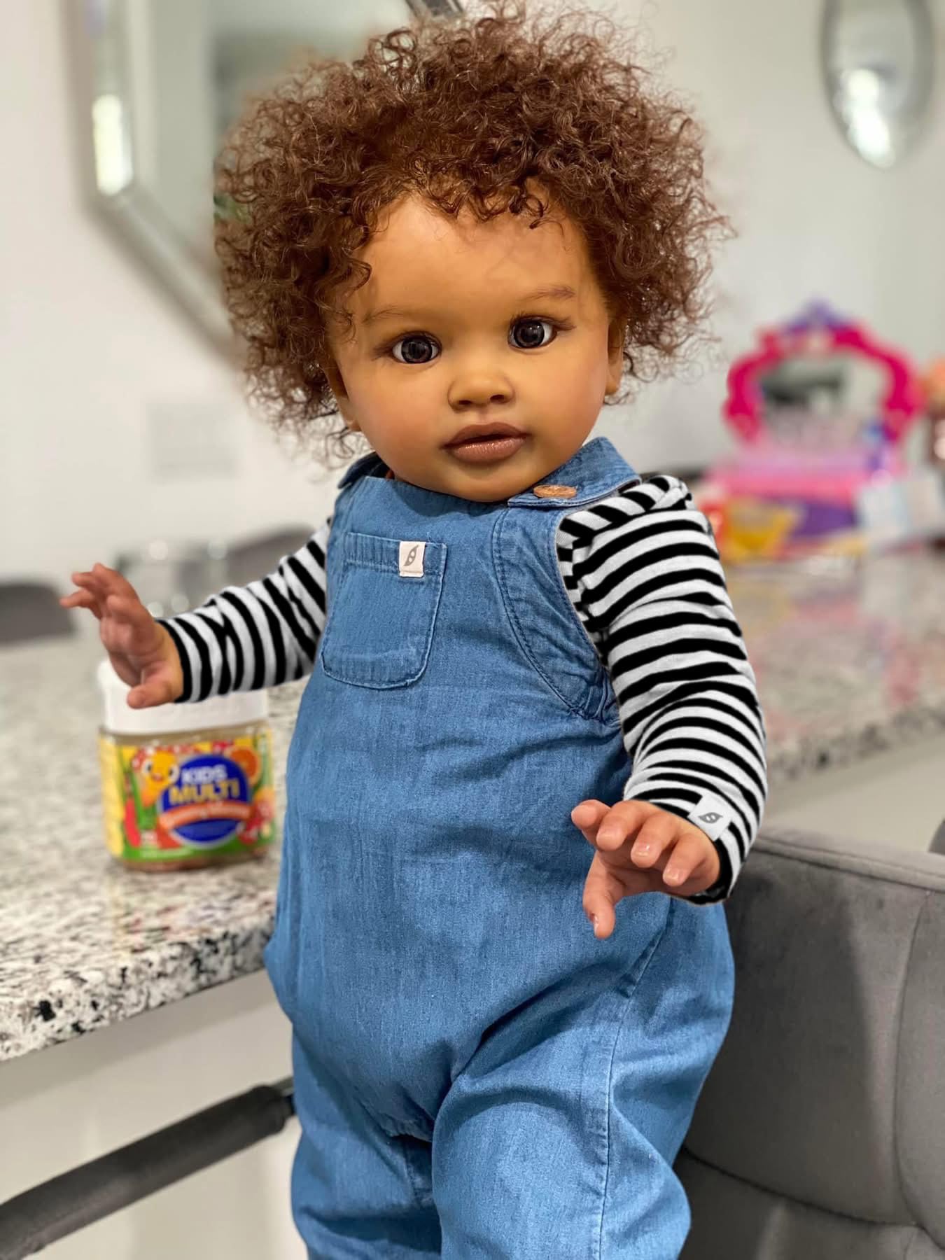 Anano Giant 26" Black Biracial Reborn Baby Boy Doll – Realistic Silicone Reborn Toddler