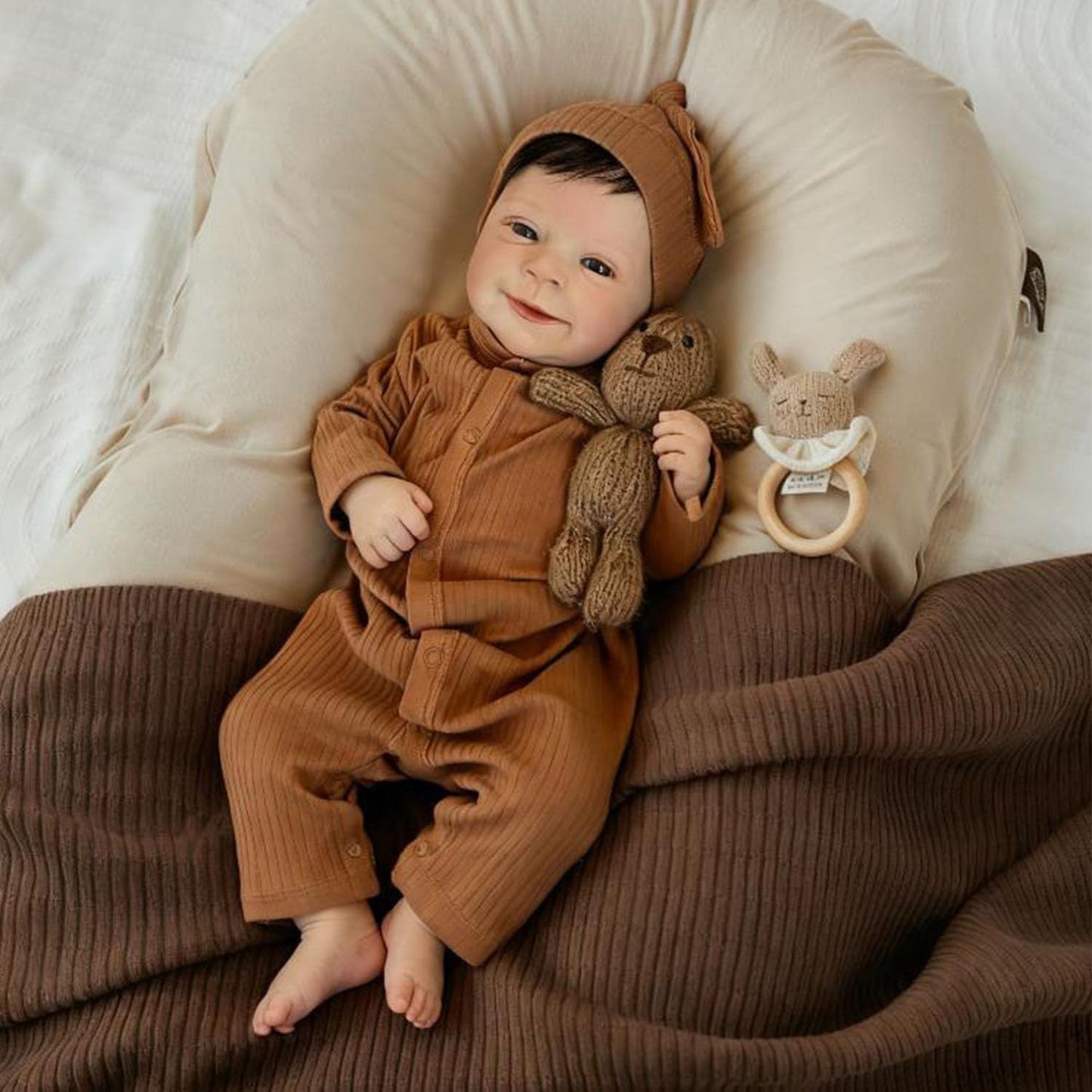 Anano Realistic Reborn Baby Doll – 20-Inch Full-Body Silicone Boy with Accessories
