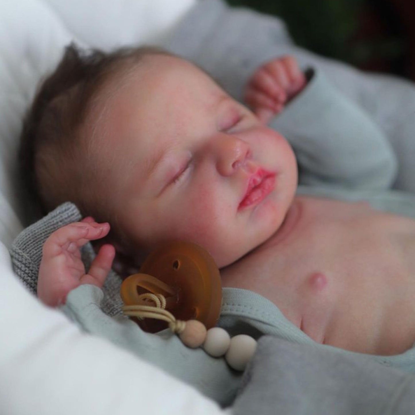 Anano Reborn Baby Boy 17-Inch Realistic Full-Body Silicone Vinyl Doll – Waterproof, 3+ Safe